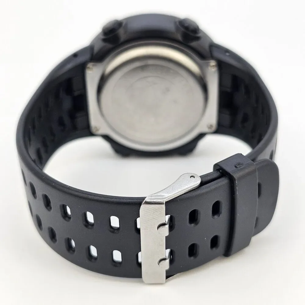 Men's Negative Display Digital Sports Watch 50MM Black Case Plastic Bands‎